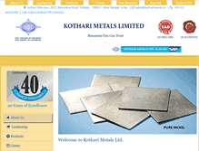 Tablet Screenshot of kotharimetal.com